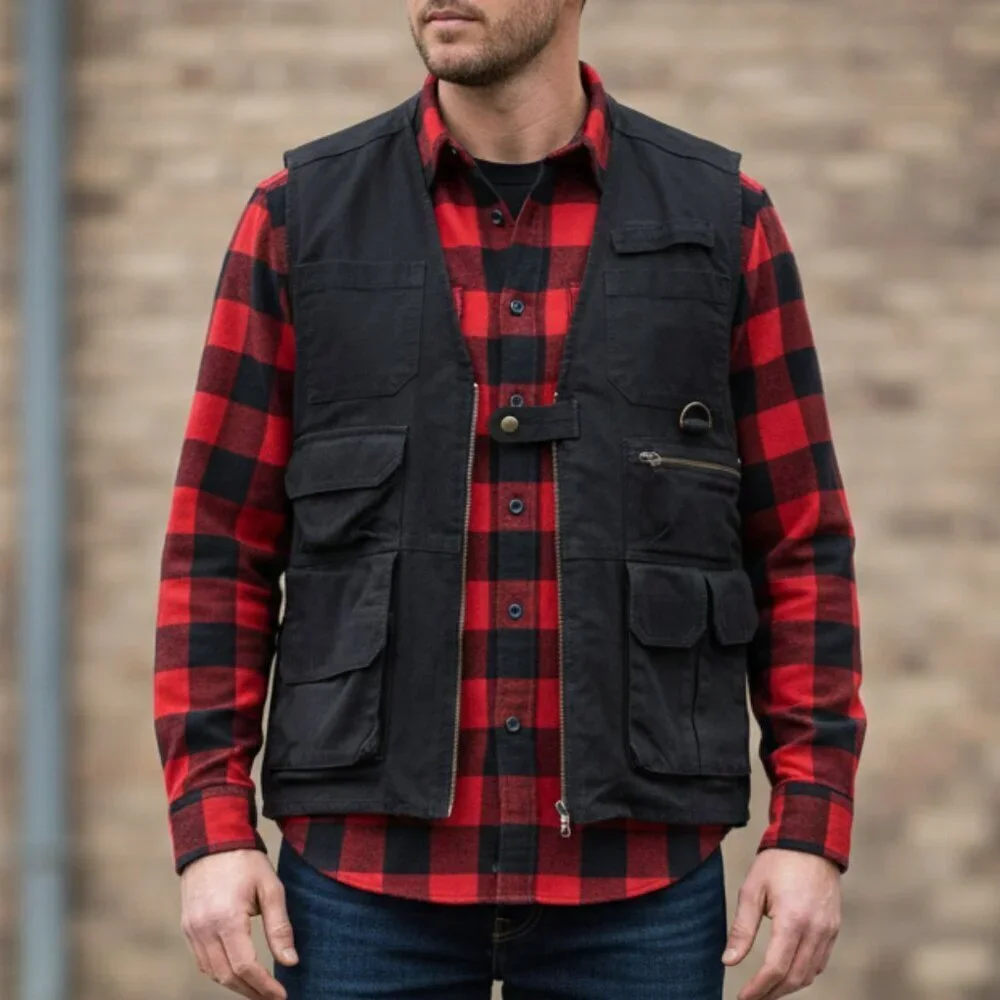 5.11 Tactical Series Black Cotton Utility Vest | Photography Fishing | Men's M